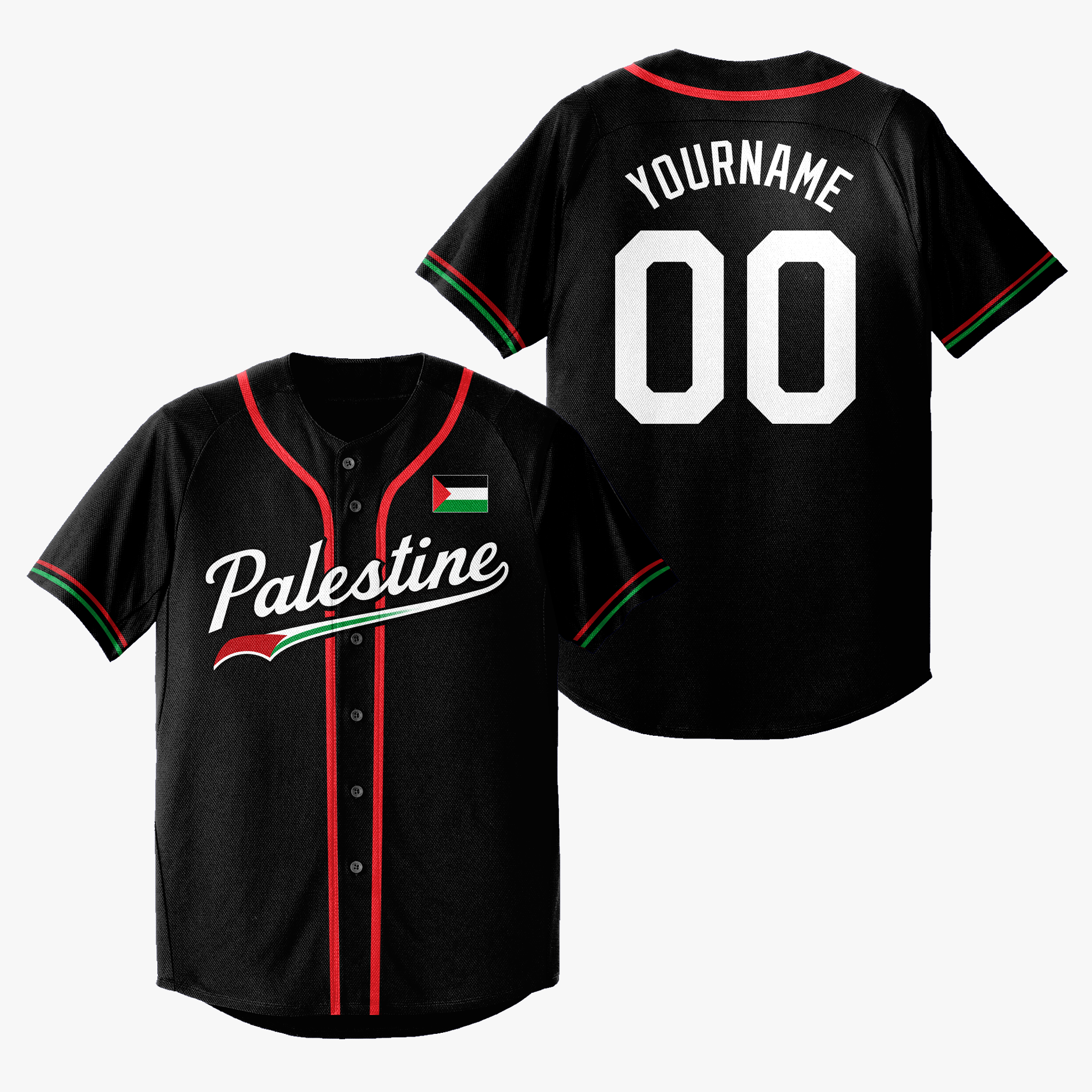 Palestine Custom Baseball Jersey