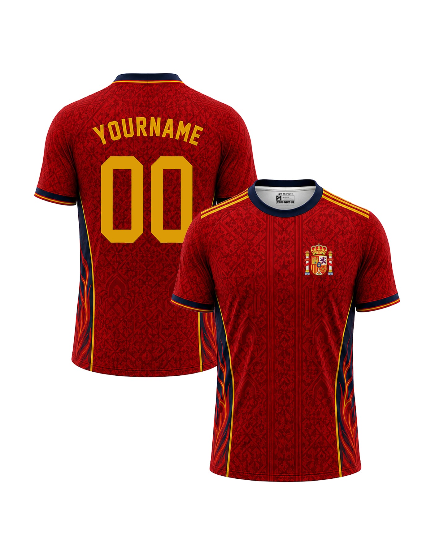 Spain Custom Soccer Jersey