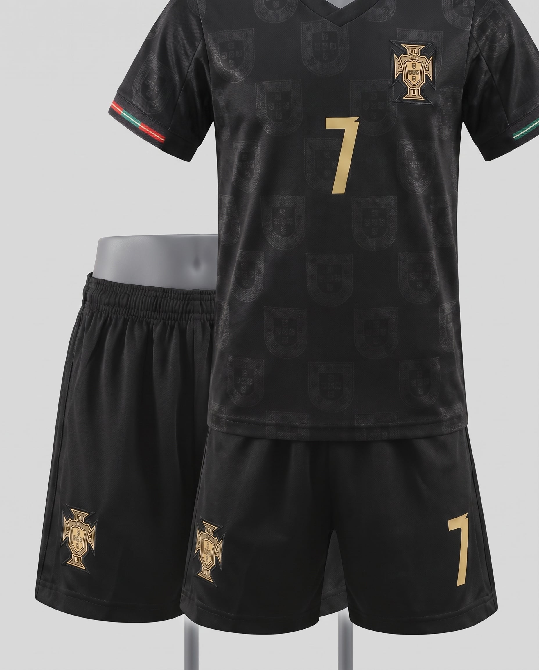 #7 Cristiano Ronaldo Portugal 'Black Panther' Youth Soccer Jersey