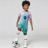 #10 Lamine Yamal Barcelona Pink/Aqua Youth Soccer Jersey