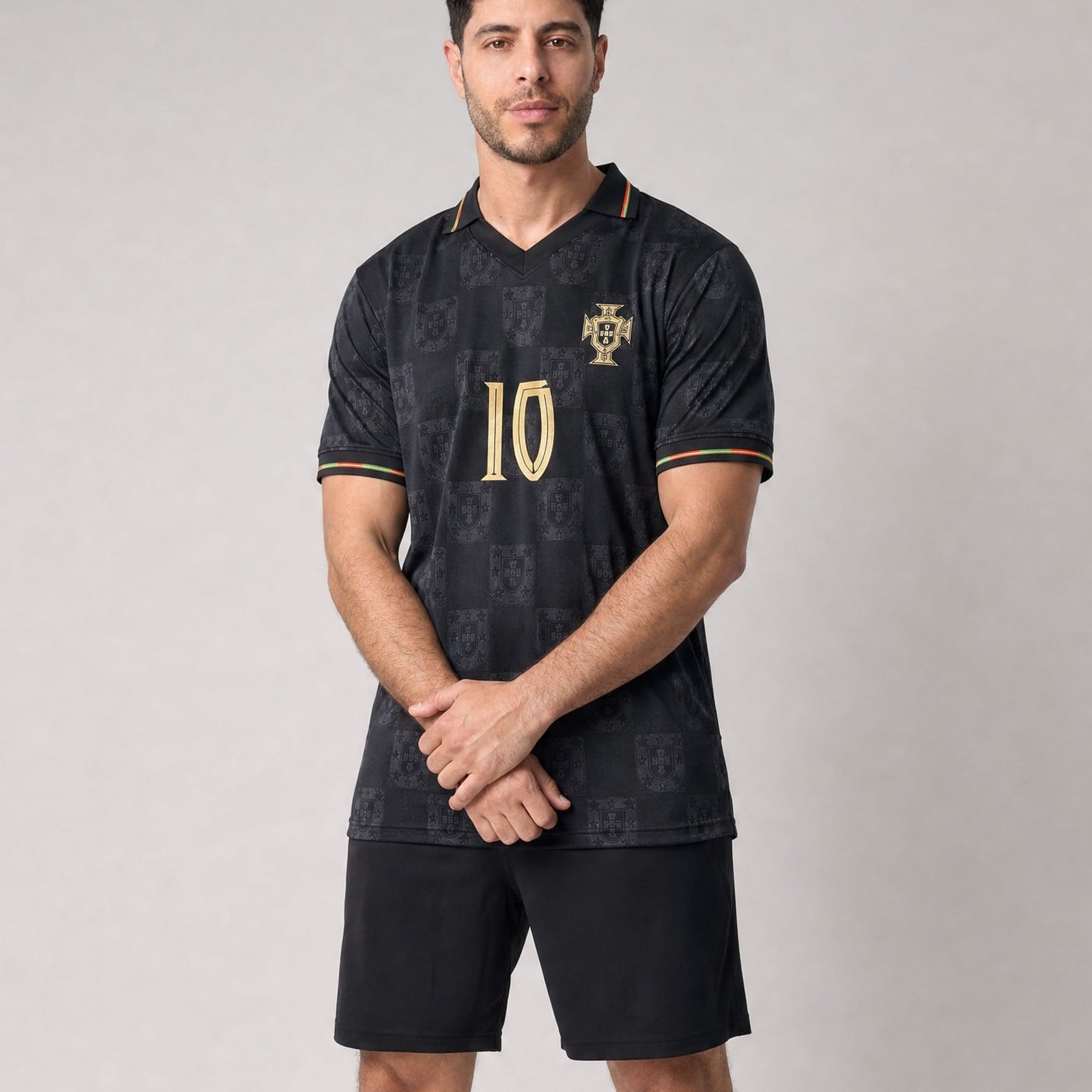 #10 Bernardo Silva Portugal ‘Black Panther’ Soccer Jersey, worn, front