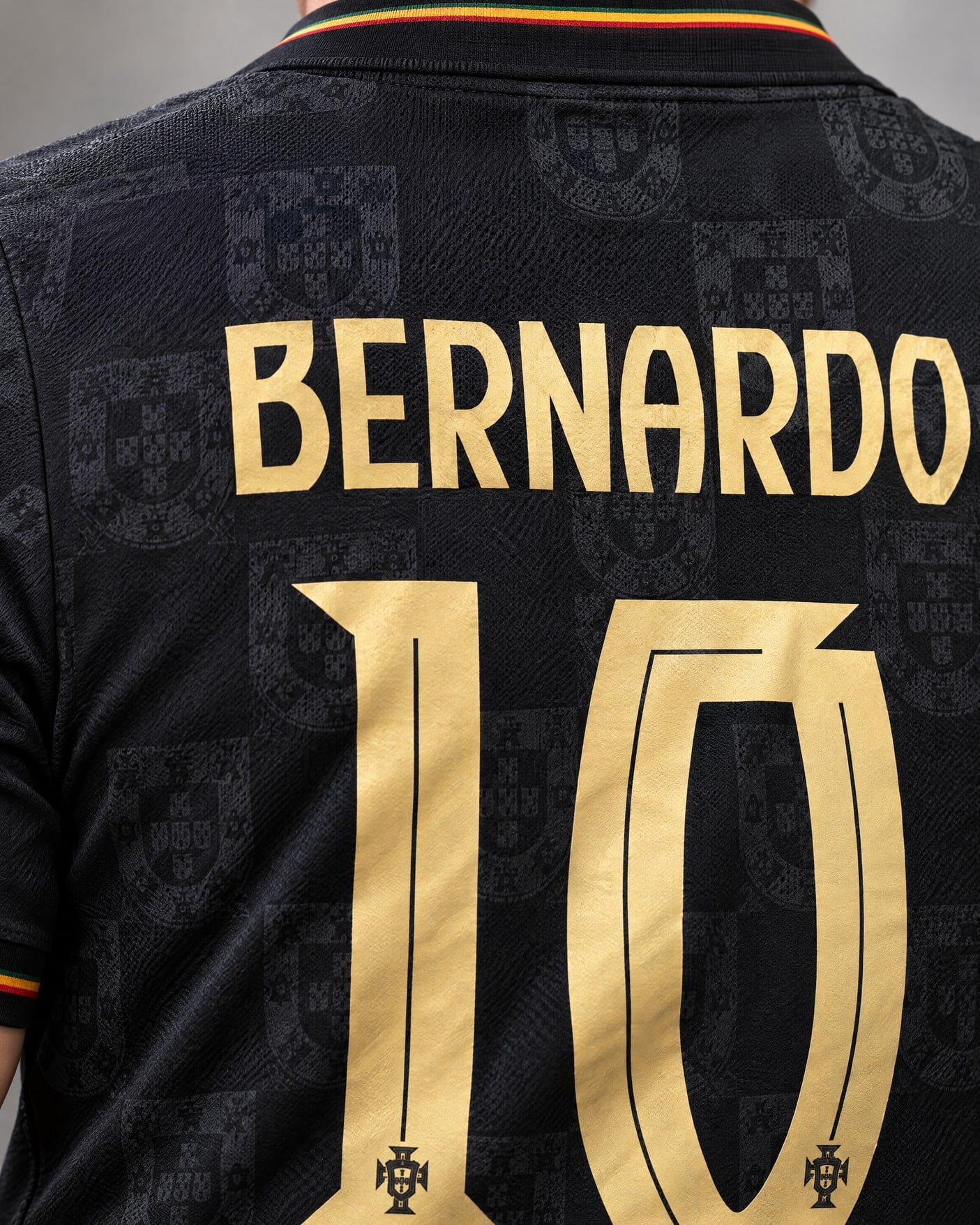 #10 Bernardo Silva Portugal ‘Black Panther’ Soccer Jersey, close-up
