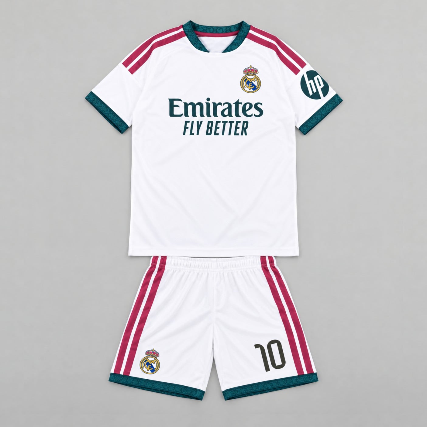 #10 Kylian Mbappé Real Madrid CF White Youth Soccer Jersey