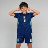 #10 Neymar Jr. Navy Blue Brazil Youth Soccer Jersey