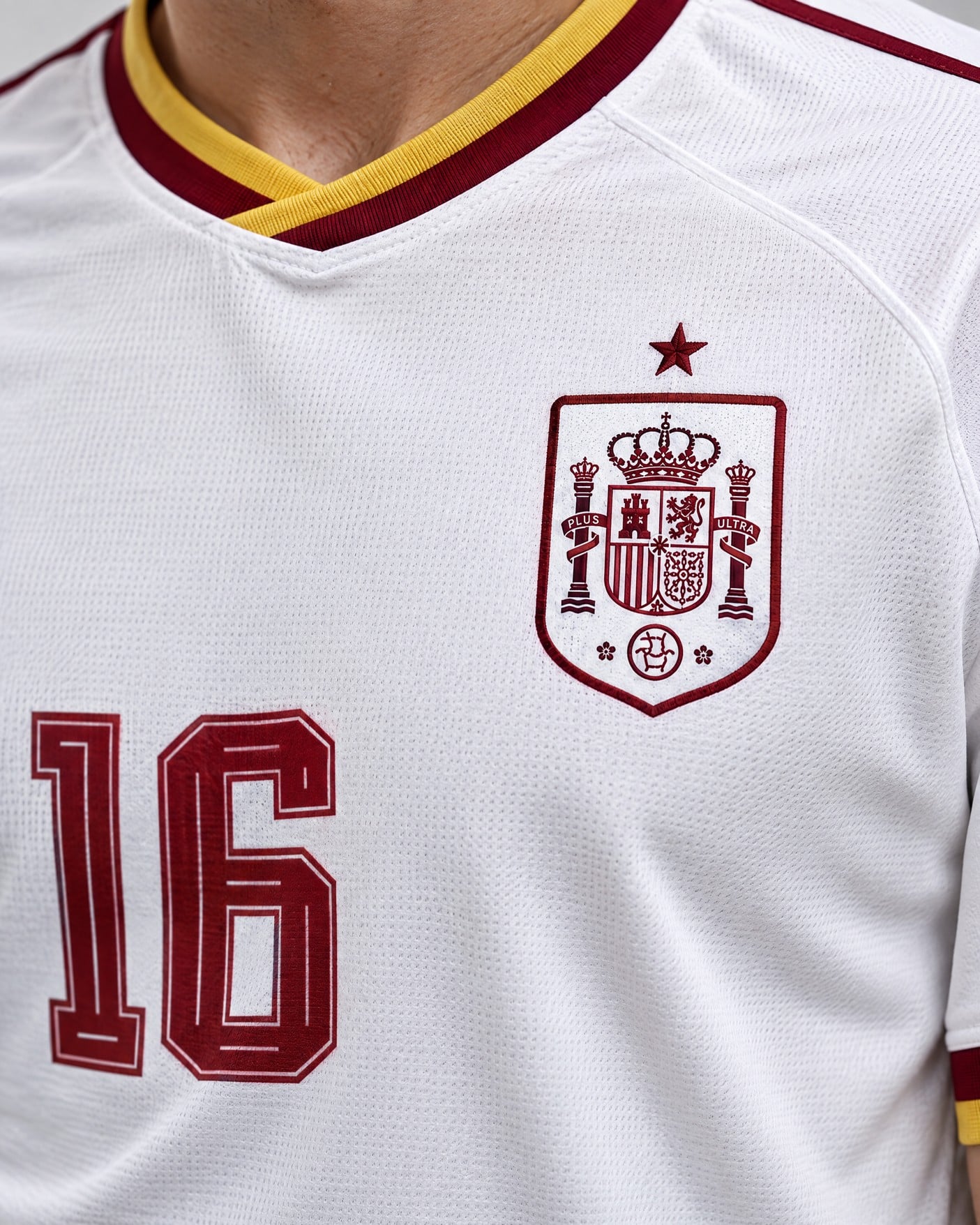 16 Rodri White/Burgundy Spain Soccer Jersey - 99Jersey | Where
