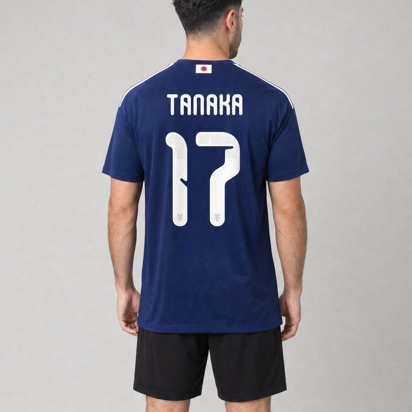 #17 Ao Tanaka Japan Soccer Jersey, worn, back