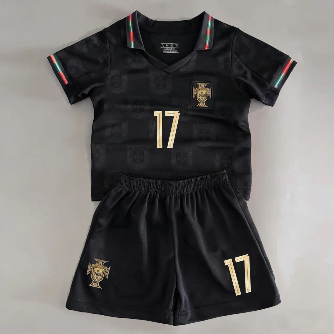 #17 Rafael Leão Portugal 'Black Panther' Youth Soccer Jersey
