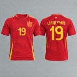 #19 Lamine Yamal Spain Home Soccer Jersey