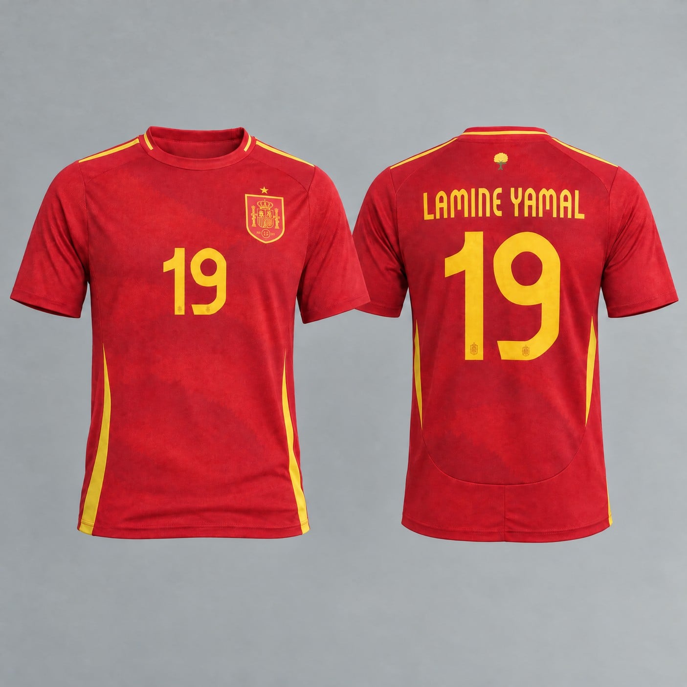 19 Lamine Yamal Spain Home Soccer Jersey - 99Jersey | Where