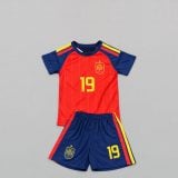 #19 Lamine Yamal Spain Youth Soccer Jersey