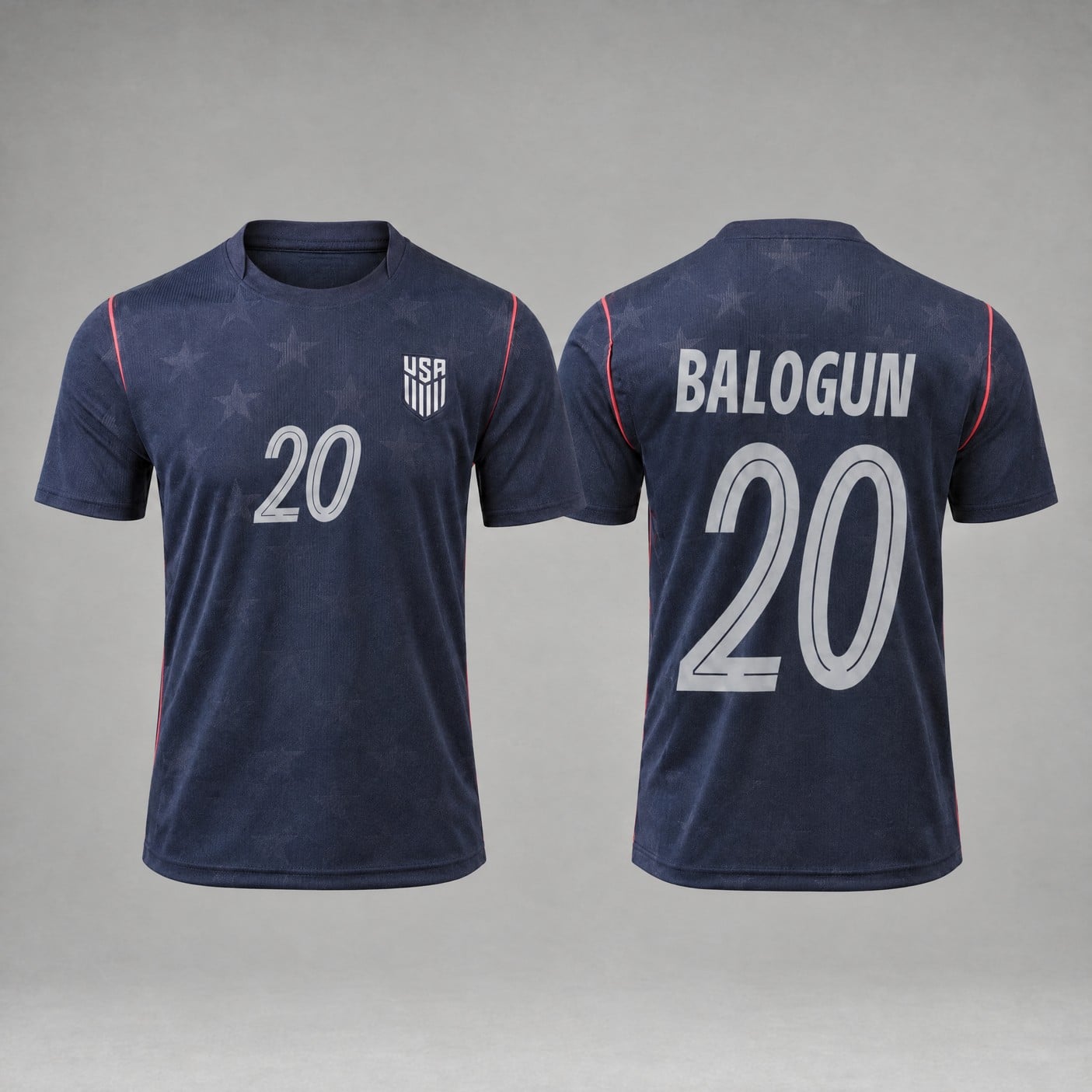 #20 Folarin Balogun USA Navy Star Soccer Jersey
