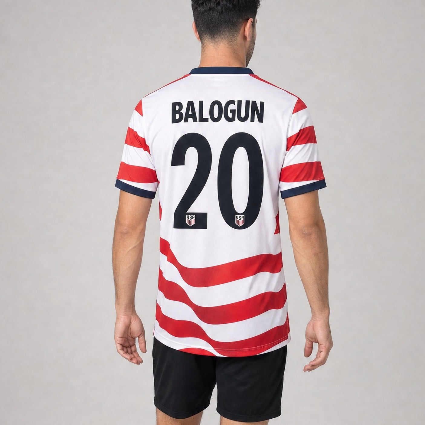 #20 Folarin Balogun USA Soccer Jersey, worn, back