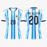 #20 Alexis Mac Allister Sky Blue/White Argentina Soccer Jersey