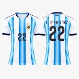 #22 Lautaro Martínez Sky Blue/White Argentina Soccer Jersey