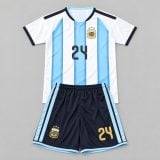 #24 Enzo Fernández Sky Blue/White Argentina Youth Soccer Jersey