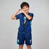#7 Vini Jr. Navy Blue Brazil Youth Soccer Jersey