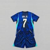 #7 Vini Jr. Navy Blue Brazil Youth Soccer Jersey