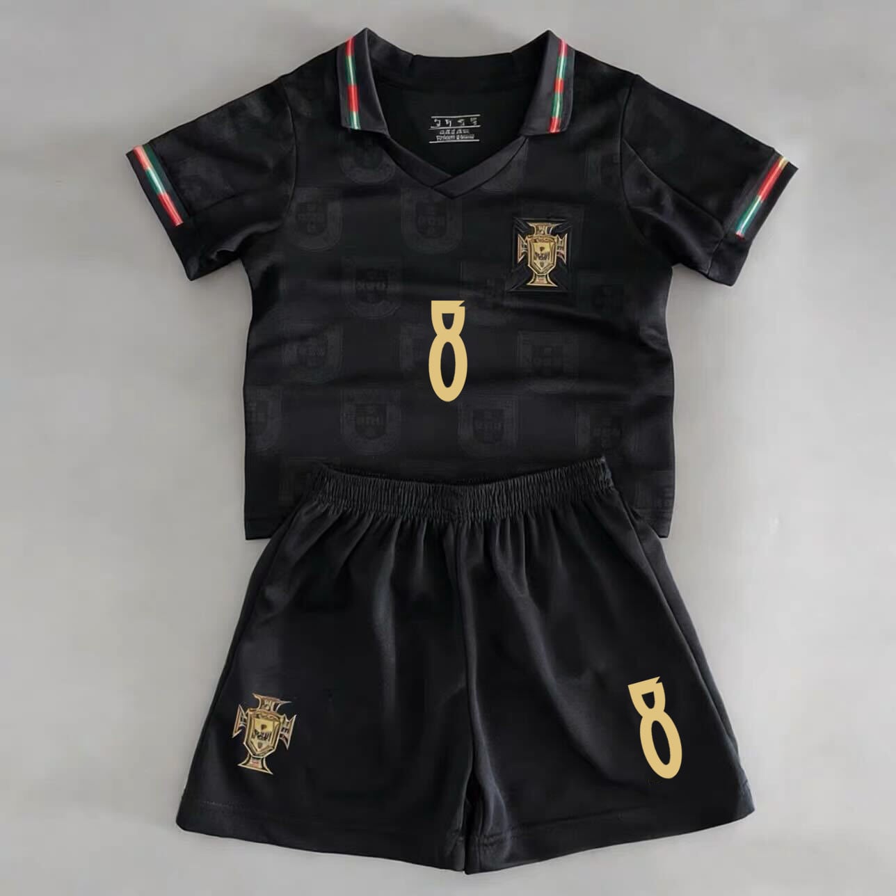 #8 Bruno Fernandes Portugal 'Black Panther' Youth Soccer Jersey