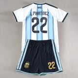 #22 Lautaro Martínez  Sky Blue/White Argentina Youth Soccer Jersey