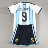 #9 Julián Álvarez Sky Blue/White Argentina Youth Soccer Jersey