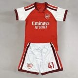 #41 Declan Rice Arsenal Home Youth Soccer Jersey