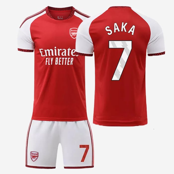 #7 Bukayo Saka Arsenal Home Soccer Jersey