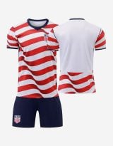 USA Blank Soccer Jersey Set