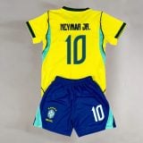 #10 Neymar Jr. Yellow & Blue Brazil Youth Soccer Jersey