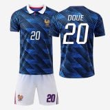 #20 Désiré Doué France Blue/White Soccer Jersey