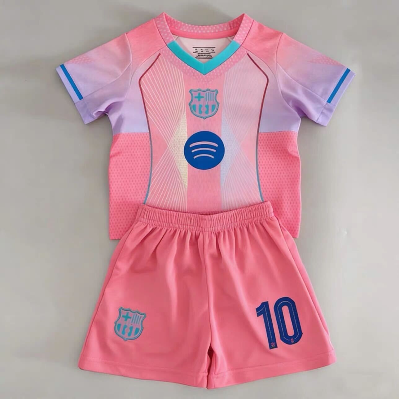 #10 Lamine Yamal Barcelona Youth Soccer Jersey