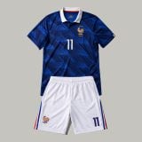 Michael Olise #11 France Youth Blue/White Soccer Jersey Set