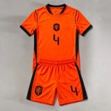 #4 Virgil van Dijk Netherlands Youth Soccer Jersey