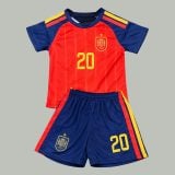 #20 Pedro González López Spain Youth Soccer Jersey