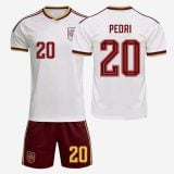 #20 Pedro González López White/Burgundy Spain Soccer Jersey