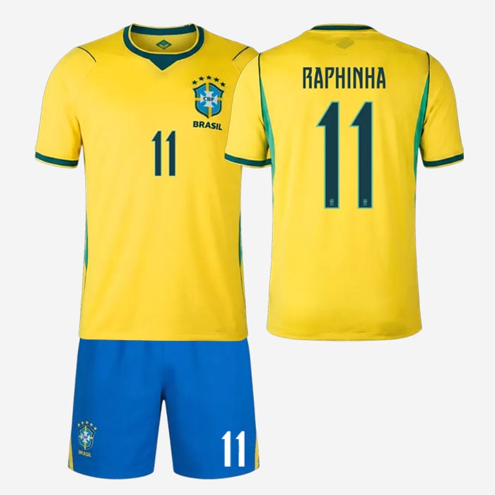 #11 Raphinha Yellow/Blue Brazil Soccer Jersey