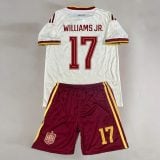 #17 Nicholas Williams Arthuer White/Burgundy Spain Youth Soccer Jersey