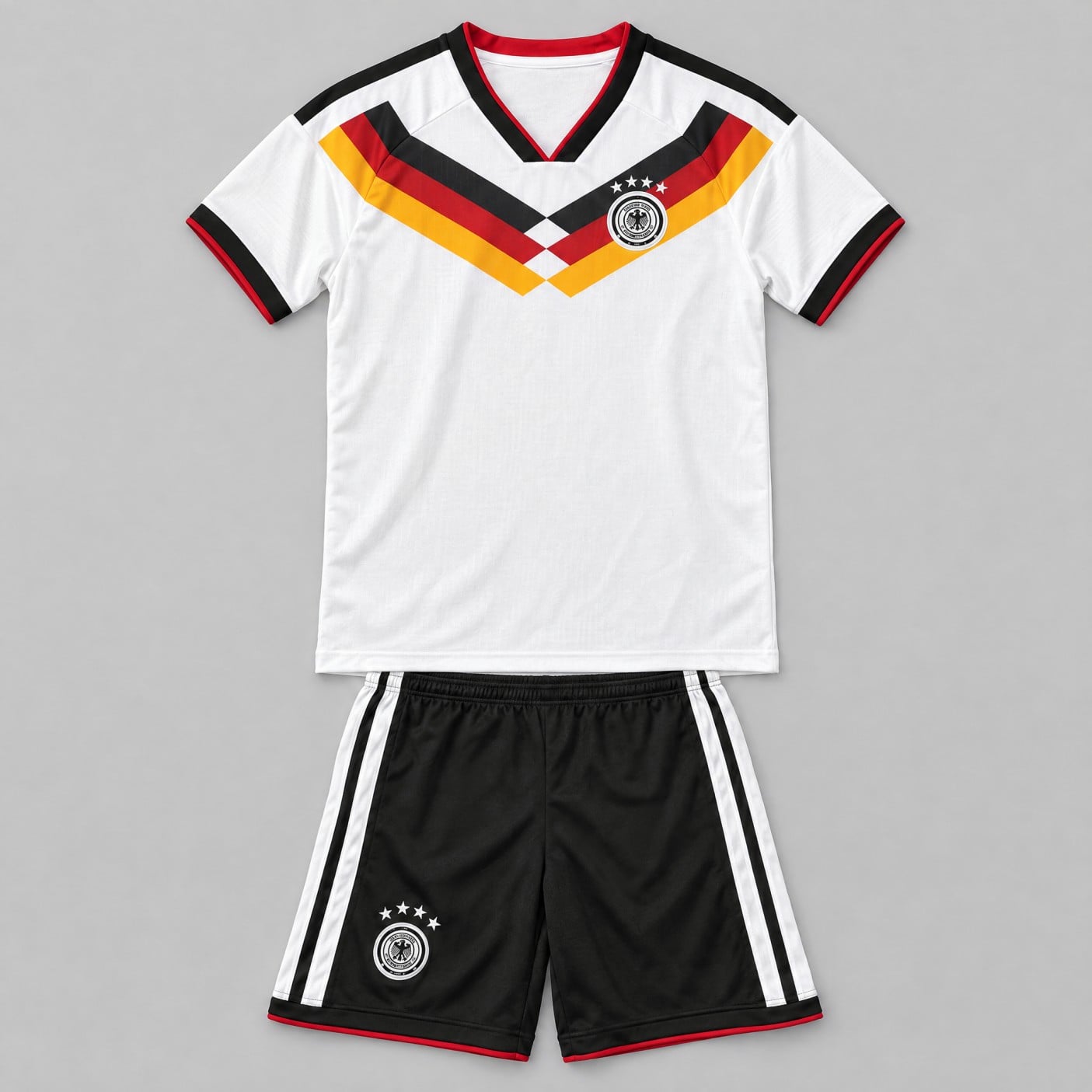 Germany White Heritage Blank Youth Soccer Jersey Set