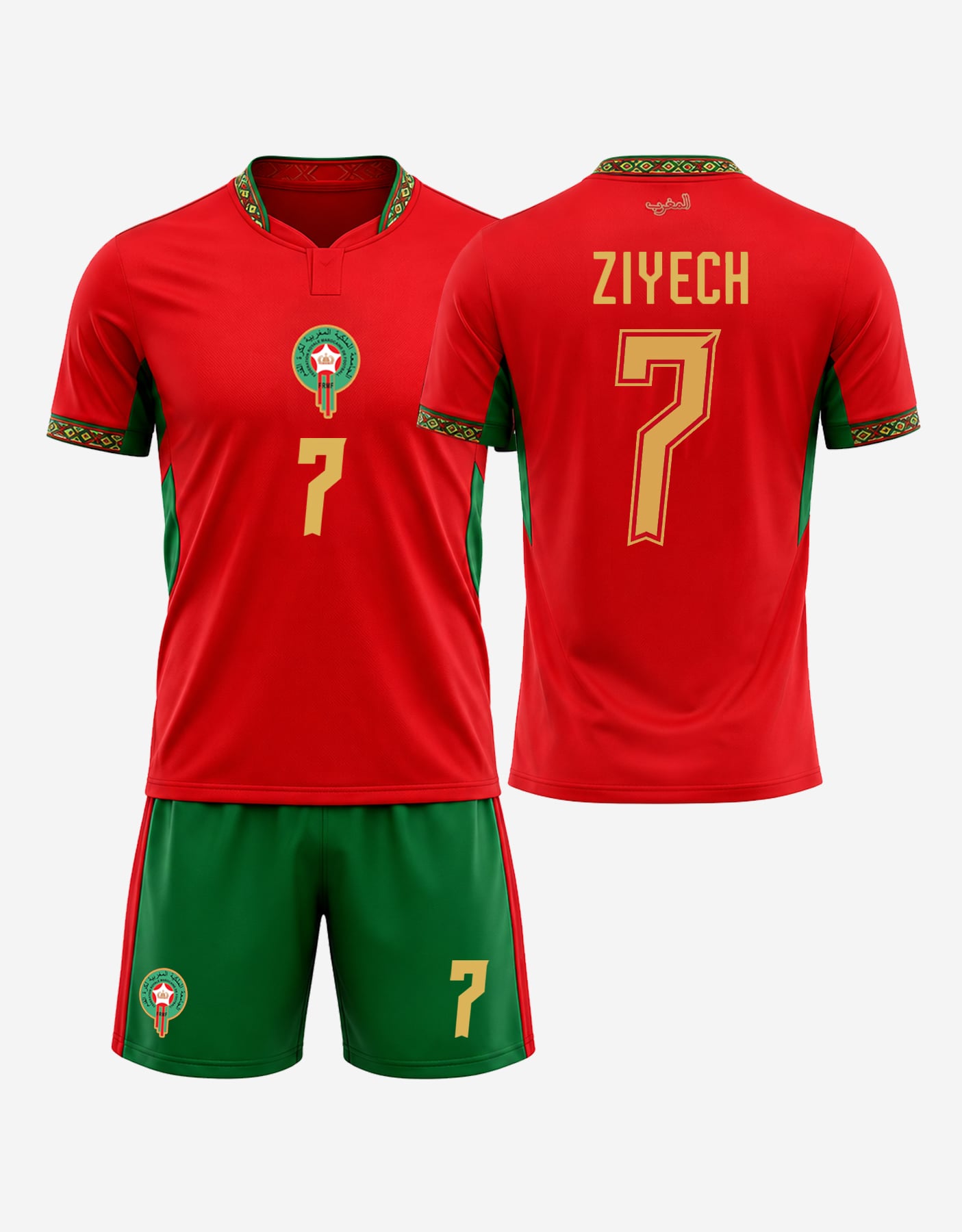 7 Hakim Ziyech Morocco Soccer Jersey - 99Jersey | Where Legends