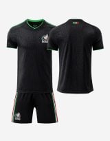 Mexico Black and Green Adult Blank Soccer Jersey