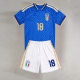 #18 Nicolò Barella Italy Youth Soccer Jersey