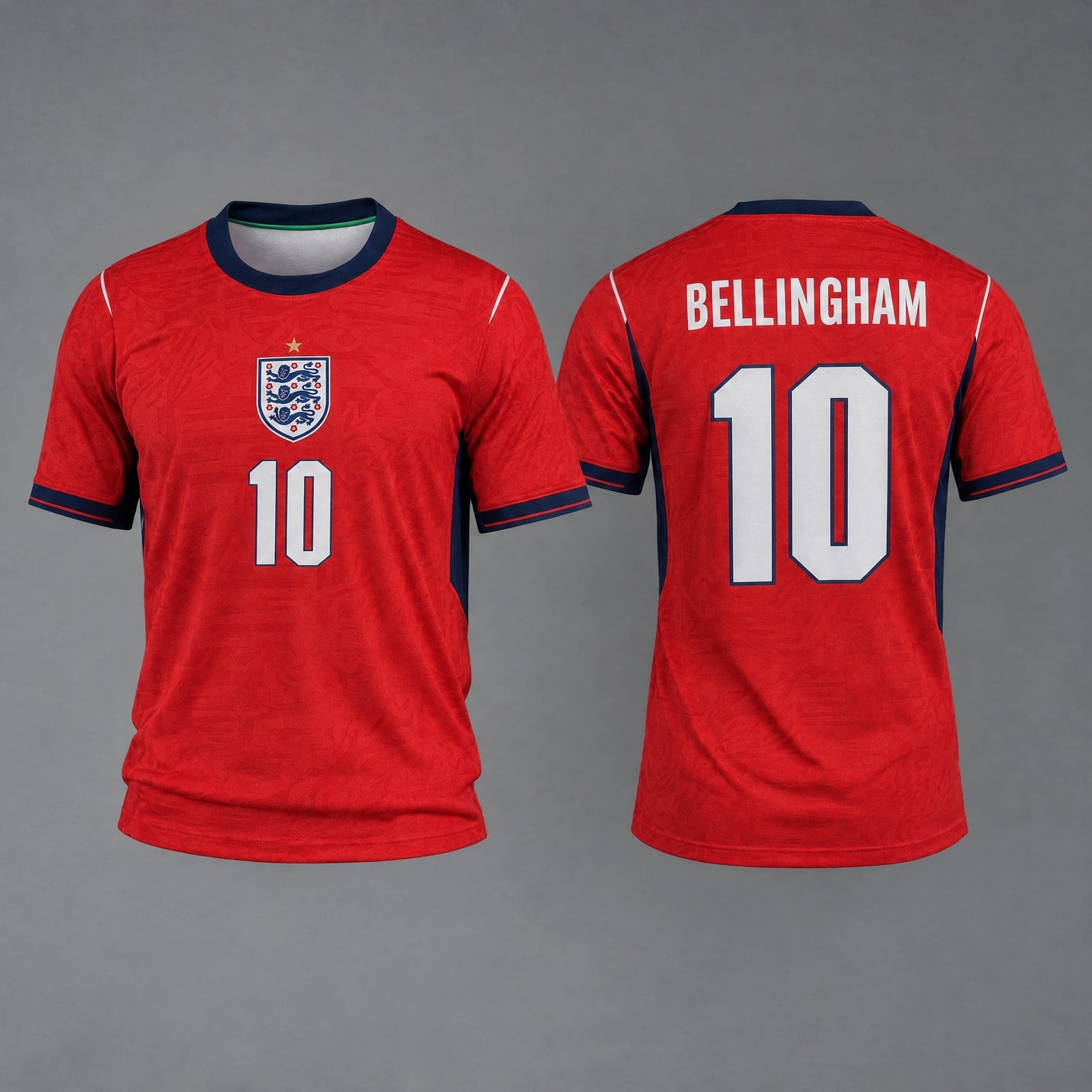#10 Jude Bellingham England Red Navy Soccer Jersey