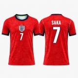 #7 Bukayo Saka England Red Navy Soccer Jersey