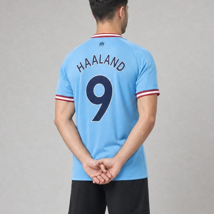 9 Erling Haaland Manchester City Light Blue Soccer Jersey