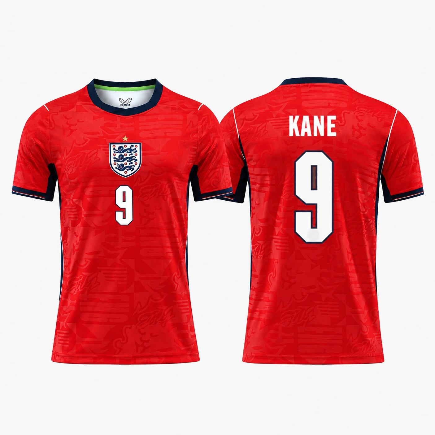 #9 Harry Kane England Red Navy Soccer Jersey