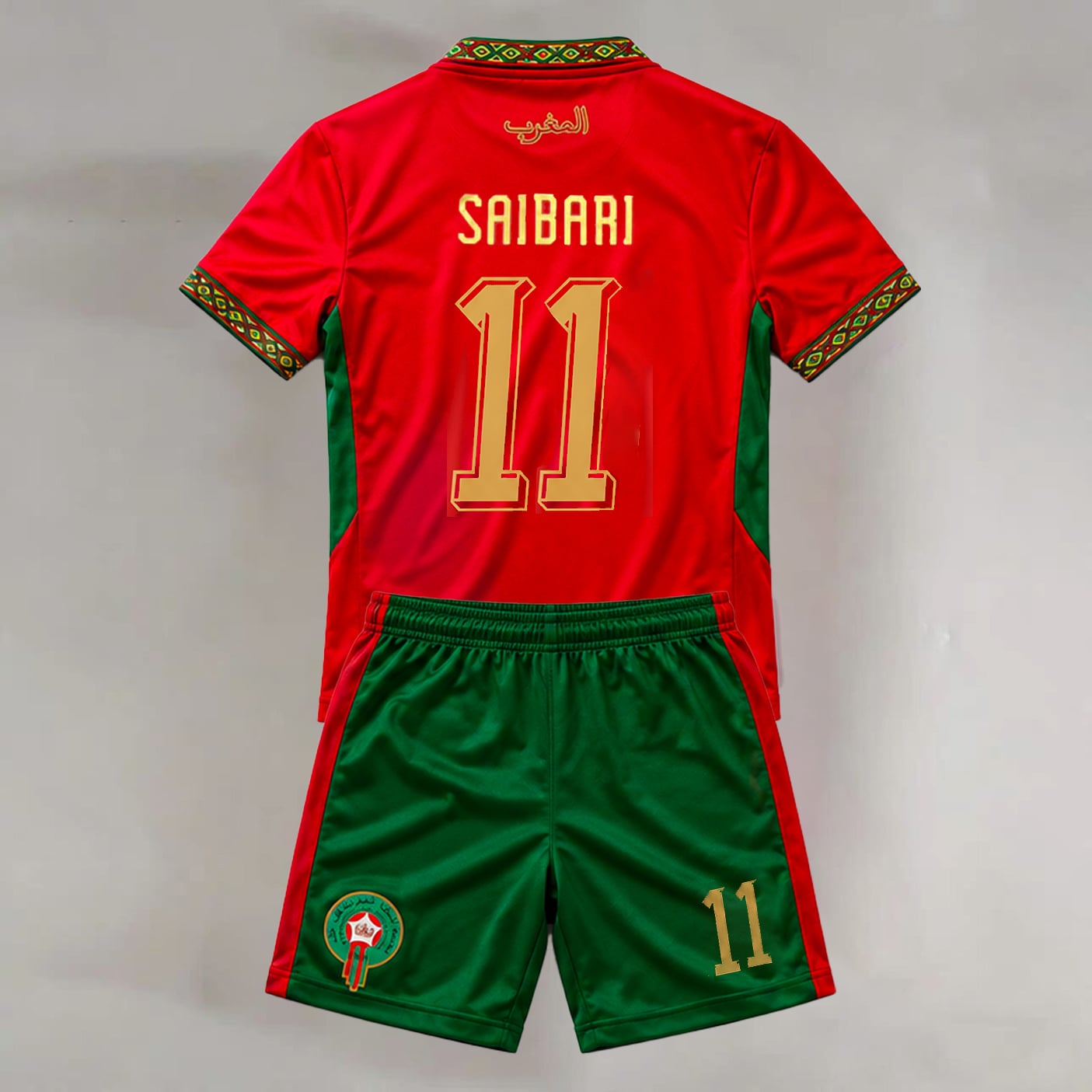 #11 Ismael Saibari Morocco Youth Soccer Jersey - Image 2