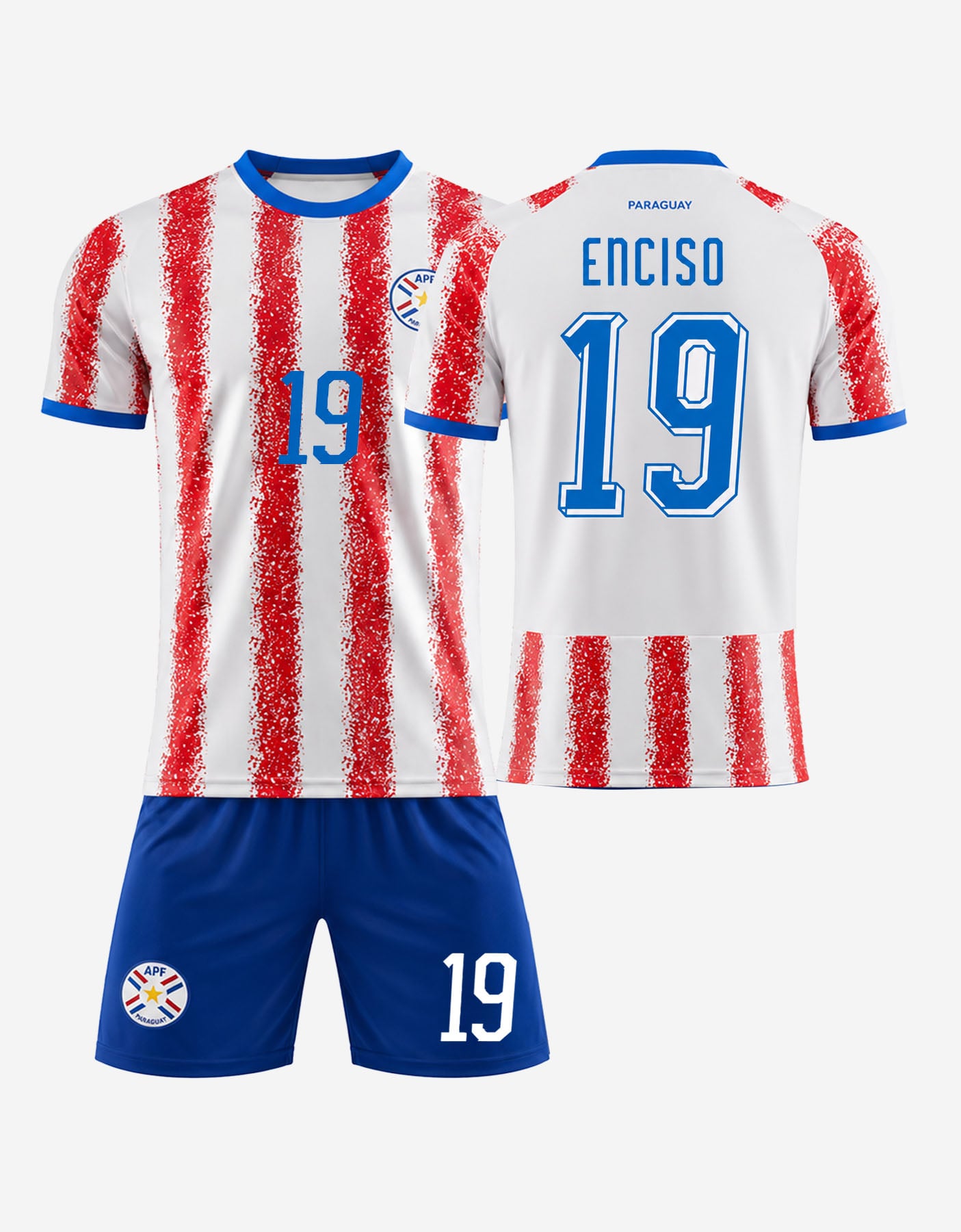 #19 Julio Enciso Paraguay Soccer Jersey