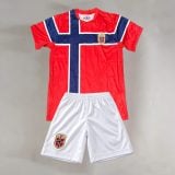 Norway Blank Youth Red Soccer Jersey