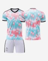 Belgium Pink and Blue Blank Soccer Jersey