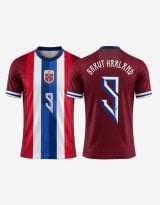#9 Erling Haaland Red White and Blue Soccer Jersey