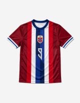 #9 Erling Haaland Youth Red White and Blue Soccer Jersey